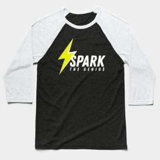 Spark The Genius logo in white Baseball T-Shirt